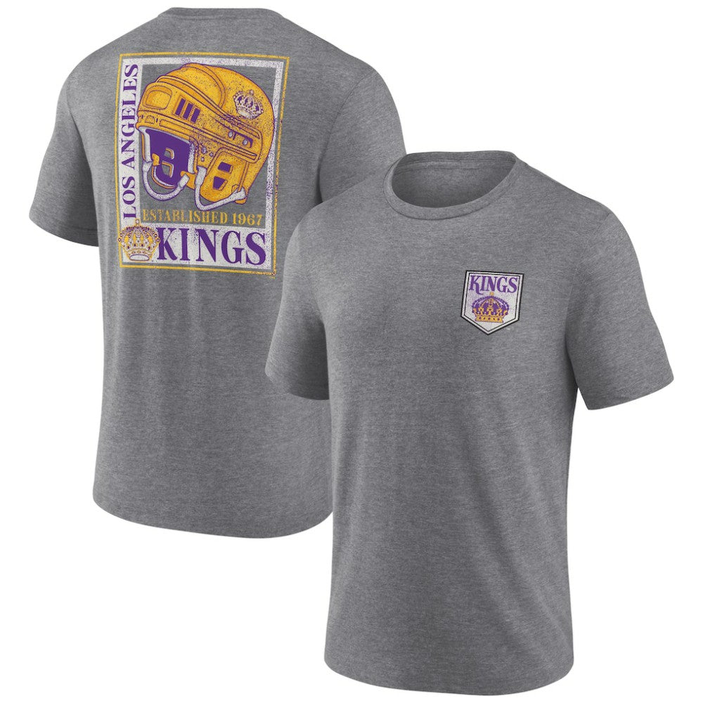 NHL Heather Gray Los Angeles Kings Earnest Will Tri-Blend T-Shirt