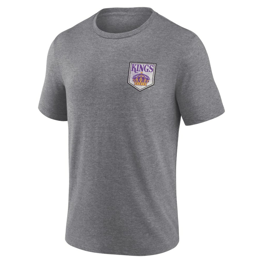 NHL Heather Gray Los Angeles Kings Earnest Will Tri-Blend T-Shirt