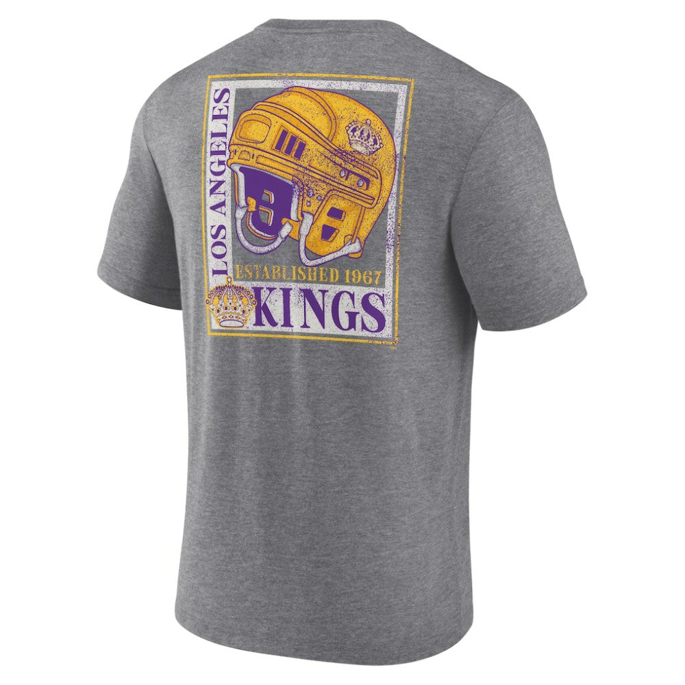 NHL Heather Gray Los Angeles Kings Earnest Will Tri-Blend T-Shirt