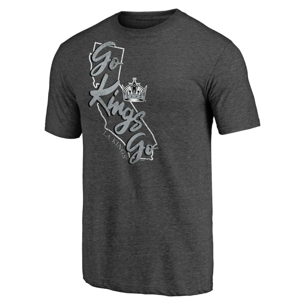 NHL Charcoal Los Angeles Kings Shoot to Score Tri-Blend T-Shirt