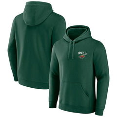 NHL Green Minnesota Wild Team Lockup Pullover Hoodie