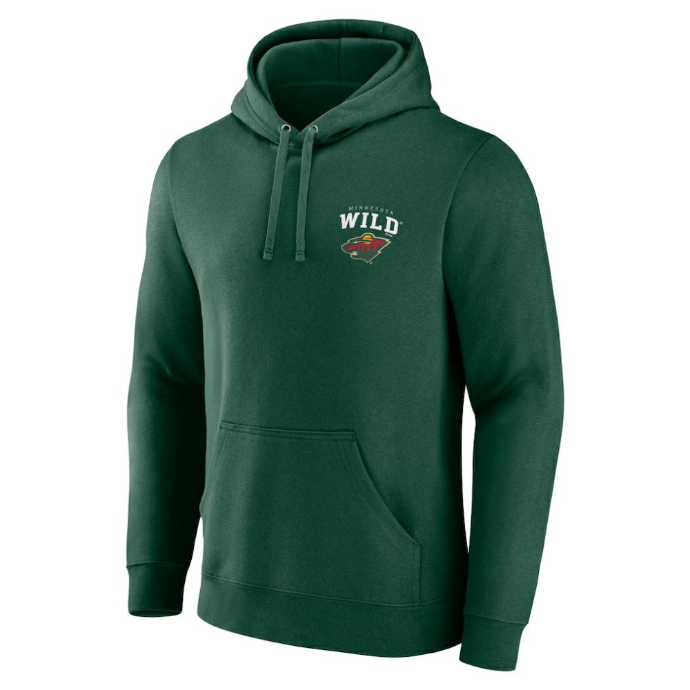 NHL Green Minnesota Wild Team Lockup Pullover Hoodie
