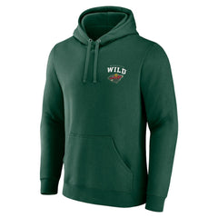NHL Green Minnesota Wild Team Lockup Pullover Hoodie