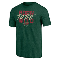 NHL Green Minnesota Wild Shoot to Score Tri-Blend T-Shirt