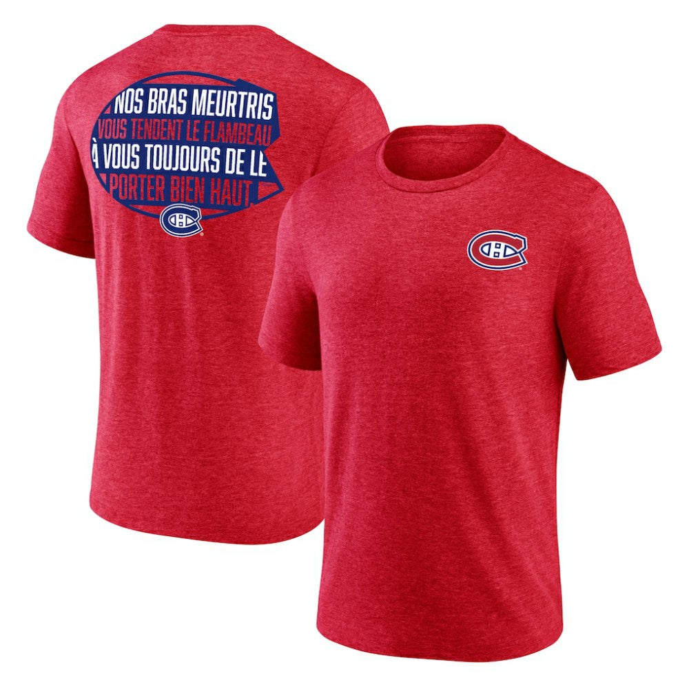 NHL Red Montreal Canadiens Territorial Tri-Blend T-Shirt