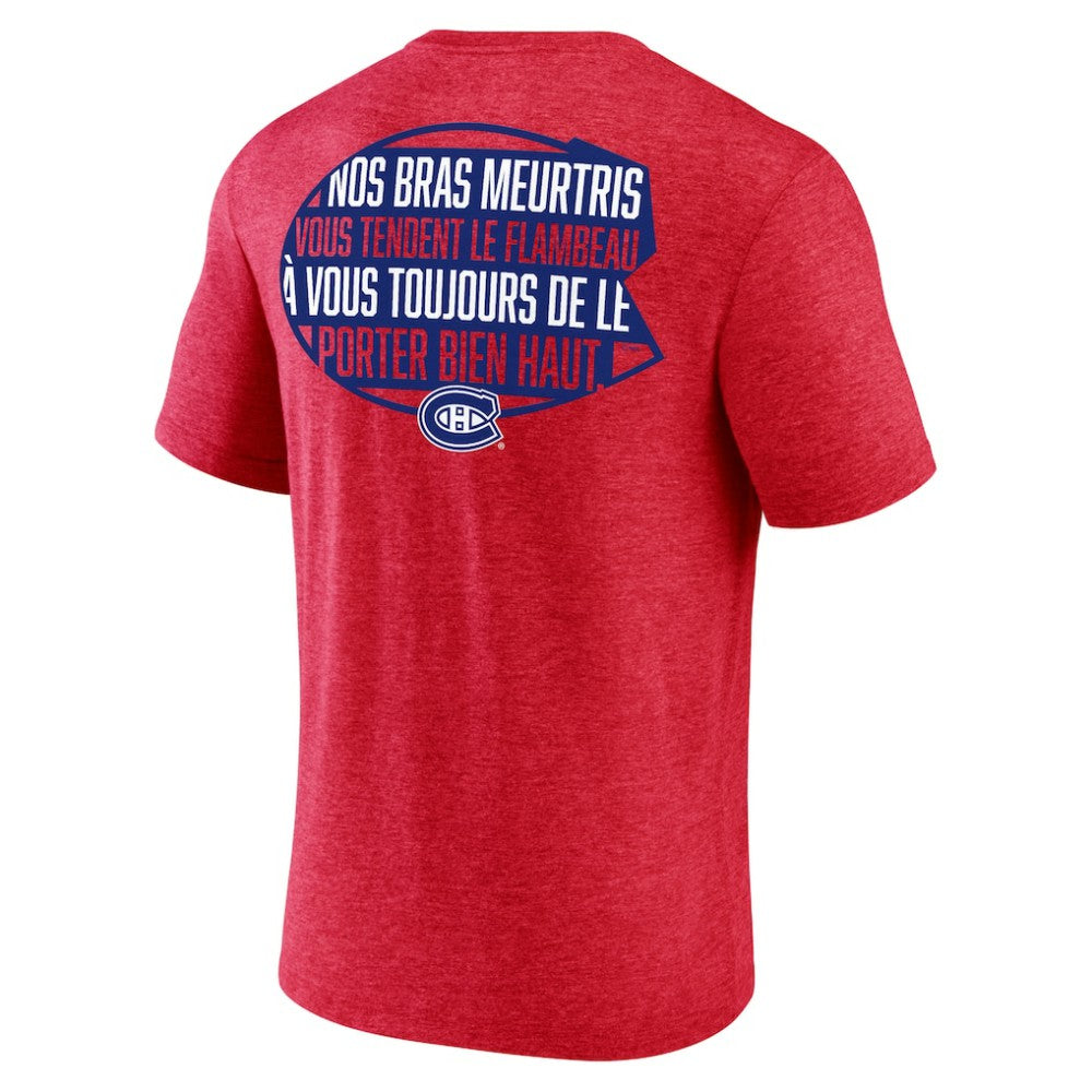 NHL Red Montreal Canadiens Territorial Tri-Blend T-Shirt