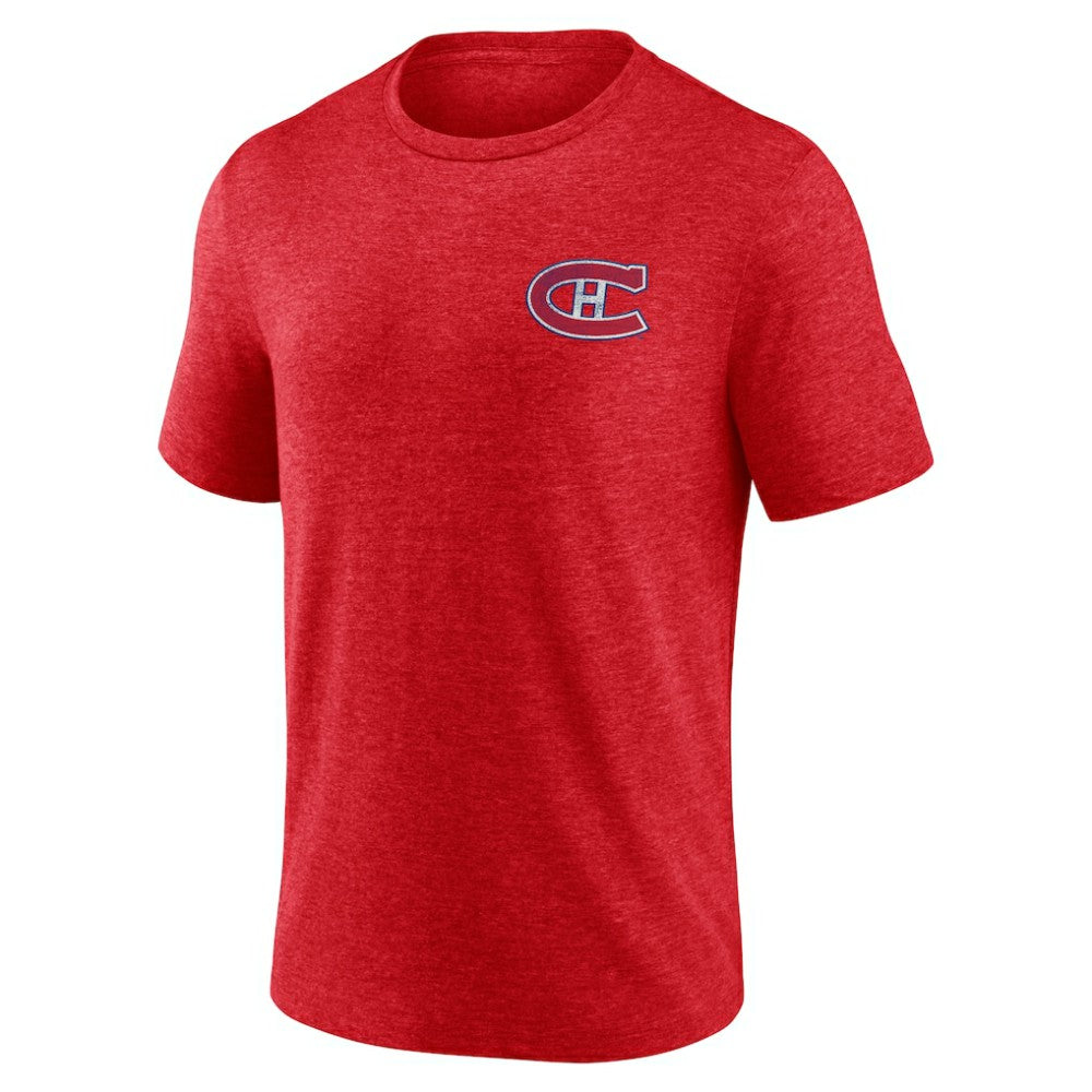 NHL Red Montreal Canadiens Earnest Will Tri-Blend T-Shirt