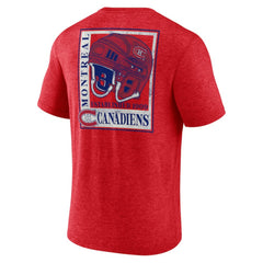NHL Red Montreal Canadiens Earnest Will Tri-Blend T-Shirt