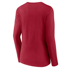 NHL Red Montreal Canadiens Women's Primary Logo Long Sleeve V-Neck T-Shirt
