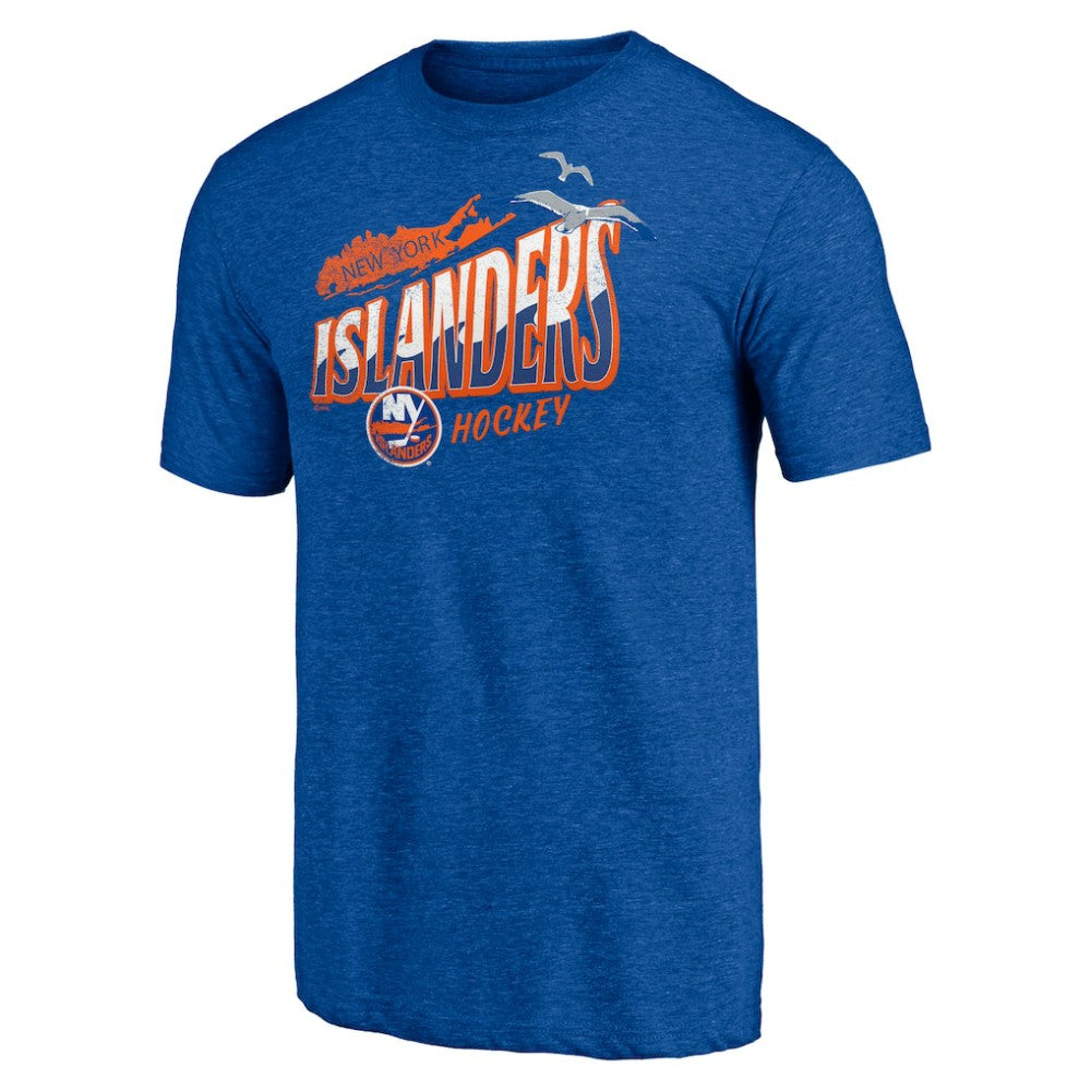 NHL Royal New York Islanders Shoot to Score Tri-Blend T-Shirt
