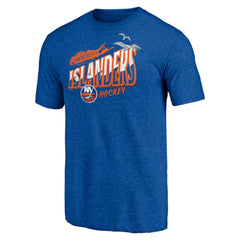 NHL Royal New York Islanders Shoot to Score Tri-Blend T-Shirt