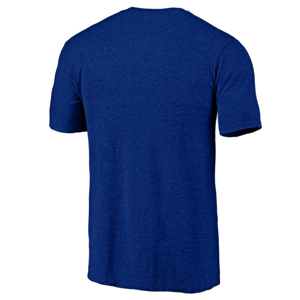 NHL Blue New York Rangers Distressed Logo Tri-Blend T-Shirt