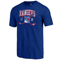 NHL Blue New York Rangers Line Shift Tri-Blend T-Shirt