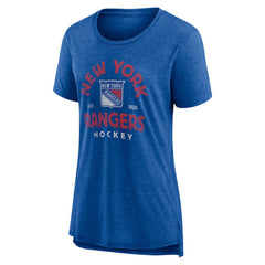 NHL Blue New York Rangers Women's Vintage Arch Tri-Blend T-Shirt