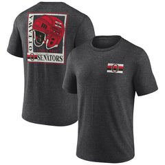 NHL Charcoal Ottawa Senators Earnest Will Tri-Blend T-Shirt
