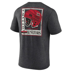 NHL Charcoal Ottawa Senators Earnest Will Tri-Blend T-Shirt