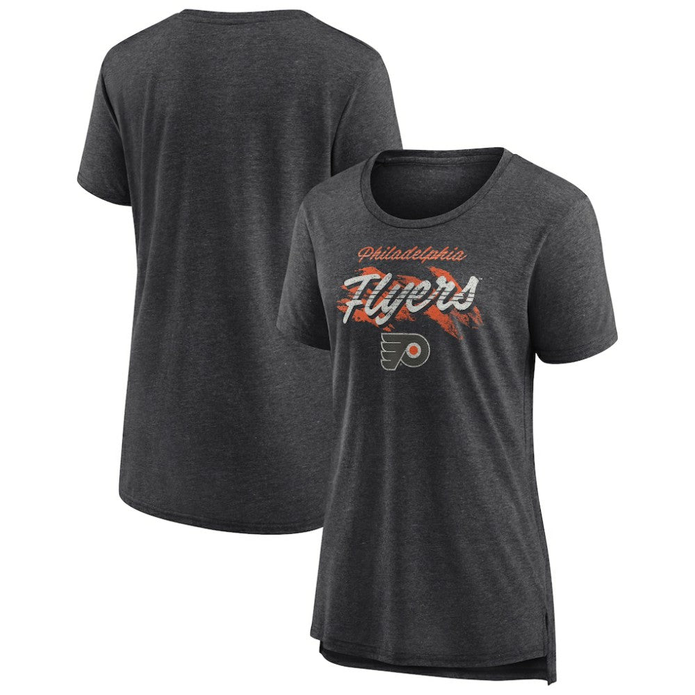 NHL Gray Philadelphia Flyers Women's Hit the Ice Tri-Blend T-Shirt