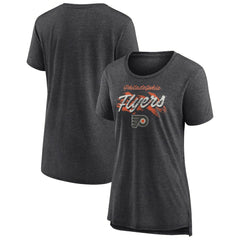 NHL Gray Philadelphia Flyers Women's Hit the Ice Tri-Blend T-Shirt