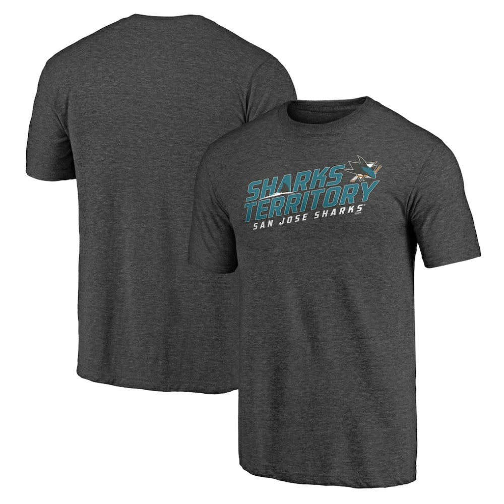 NHL Charcoal San Jose Sharks Shoot to Score Tri-Blend T-Shirt