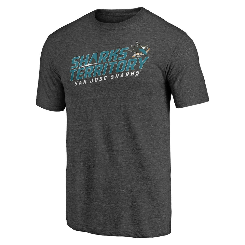 NHL Charcoal San Jose Sharks Shoot to Score Tri-Blend T-Shirt