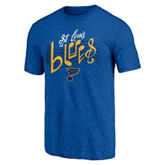 NHL Blue St. Louis Blues Shoot to Score Tri-Blend T-Shirt