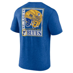 NHL Blue St. Louis Blues Earnest Will Tri-Blend T-Shirt