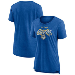 NHL Blue St. Louis Blues Women's Hit the Ice Tri-Blend T-Shirt