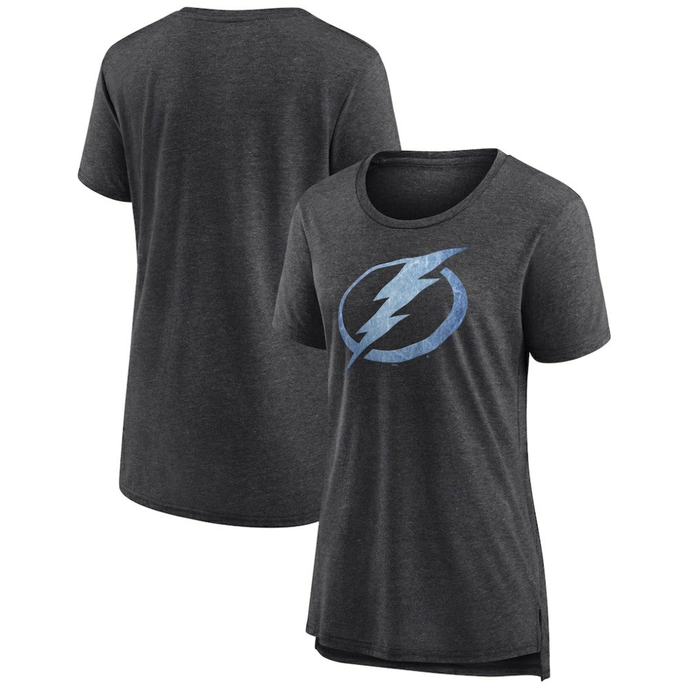 NHL Gray Tampa Bay Lightning Women's Pond Hockey Tri-Blend T-Shirt