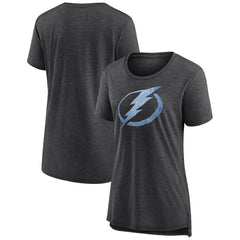 NHL Gray Tampa Bay Lightning Women's Pond Hockey Tri-Blend T-Shirt