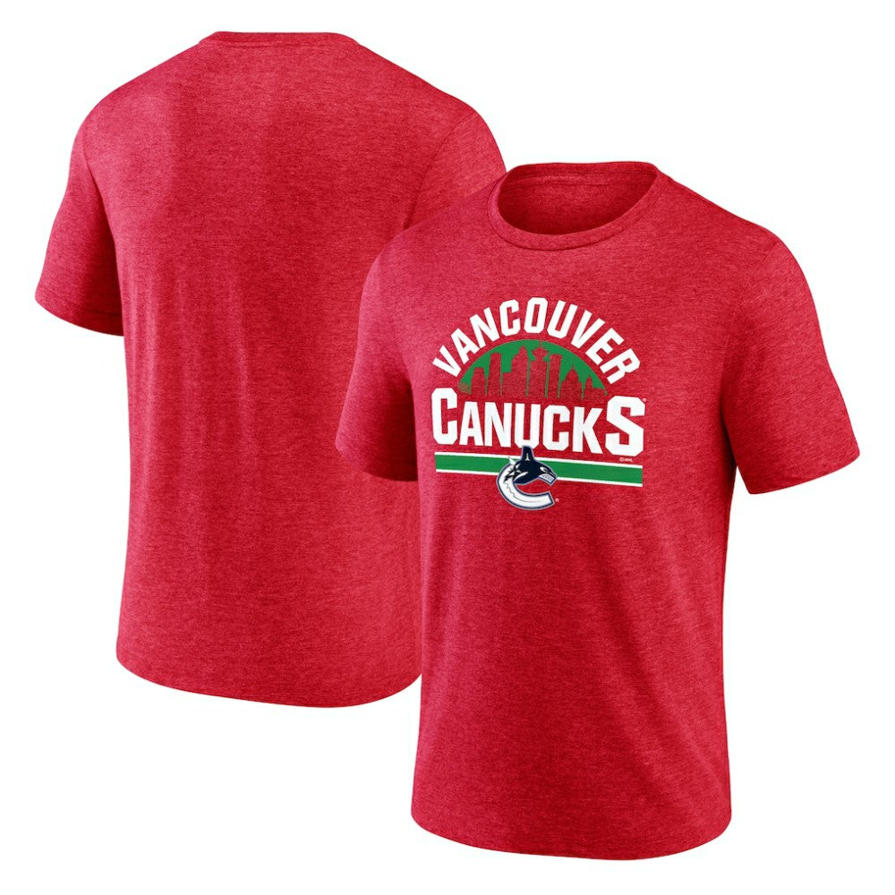 NHL Red Vancouver Canucks Represent Tri-Blend T-Shirt