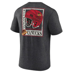 NHL Charcoal Vancouver Canucks Earnest Will Tri-Blend T-Shirt