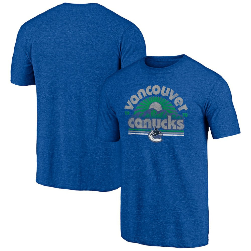 NHL Blue Vancouver Canucks Shoot to Score Tri-Blend T-Shirt