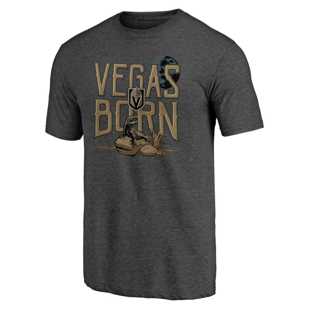 NHL Charcoal Vegas Golden Knights Shoot to Score Tri-Blend T-Shirt