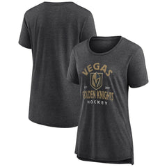 NHL Gray Vegas Golden Knights Women's Vintage Arch Tri-Blend T-Shirt