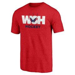 NHL Red Washington Capitals Shoot to Score Tri-Blend T-Shirt