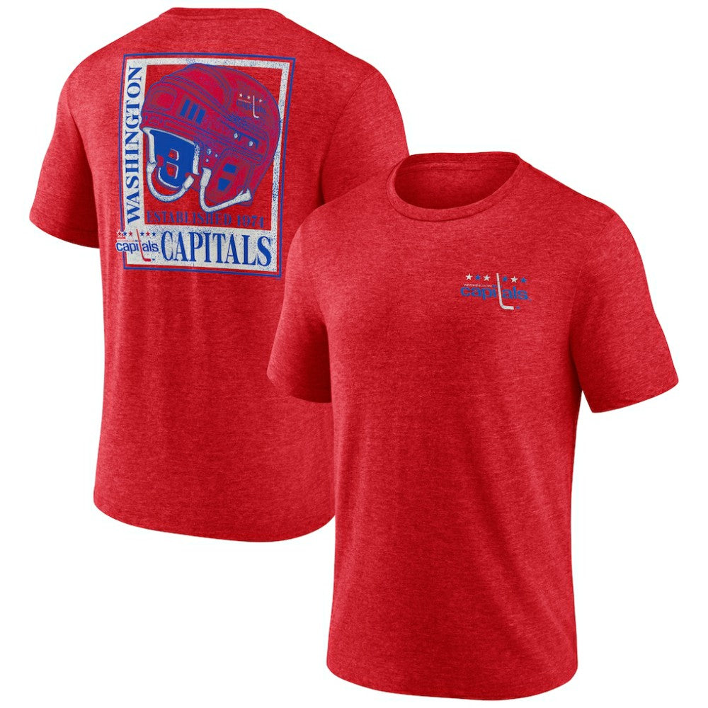 NHL Red Washington Capitals Earnest Will Tri-Blend T-Shirt