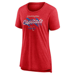 NHL Red Washington Capitals Women's Hit the Ice Tri-Blend T-Shirt