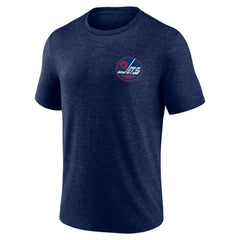 NHL Navy Winnipeg Jets Earnest Will Tri-Blend T-Shirt
