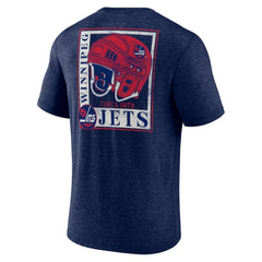 NHL Navy Winnipeg Jets Earnest Will Tri-Blend T-Shirt