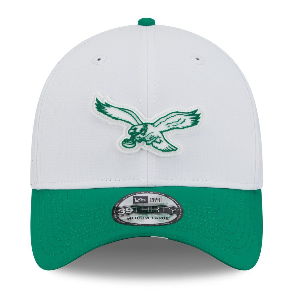 2025 NFL Training Camp Throwback Logo 39THIRTY Flex Hat - Philadelphia Eagles