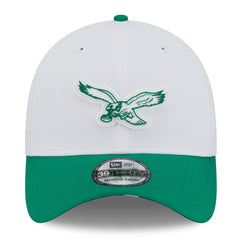 2025 NFL Training Camp Throwback Logo 39THIRTY Flex Hat - Philadelphia Eagles