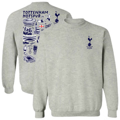 Tottenham Hotspur Vive La Fete Women's Impressions Artwork Pullover Sweatshirt -  Gray