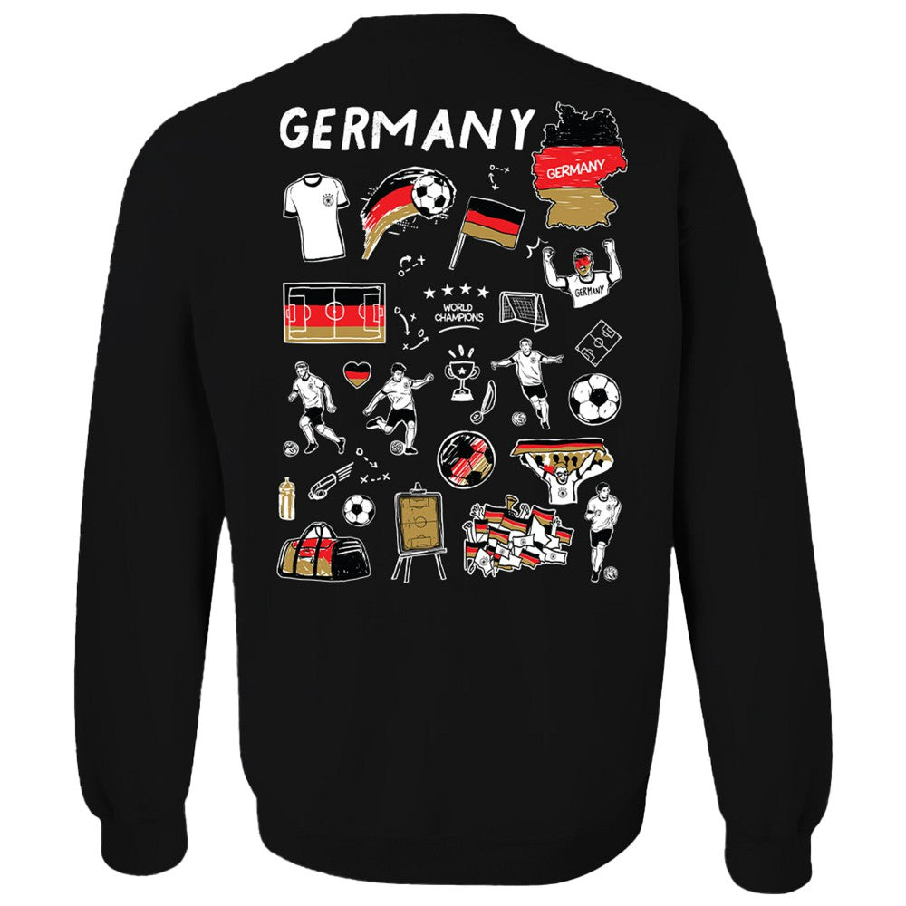 Germany National Team Vive La Fete Women's Impressions Artwork Pullover Sweatshirt -  Black