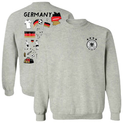 Germany National Team Vive La Fete Women's Impressions Artwork Pullover Sweatshirt -  Gray