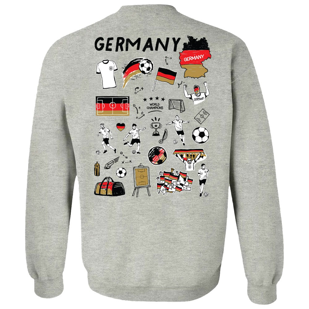 Germany National Team Vive La Fete Women's Impressions Artwork Pullover Sweatshirt -  Gray