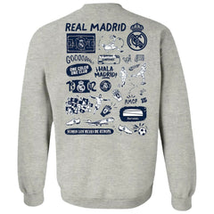 Real Madrid Vive La Fete Women's Impressions Artwork Pullover Sweatshirt -  Gray