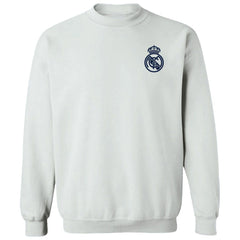 Real Madrid Vive La Fete Women's Impressions Artwork Pullover Sweatshirt -  White