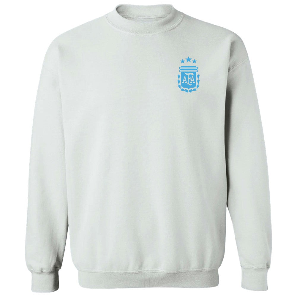 Argentina National Team Vive La Fete Women's Impressions Artwork Pullover Sweatshirt -  White