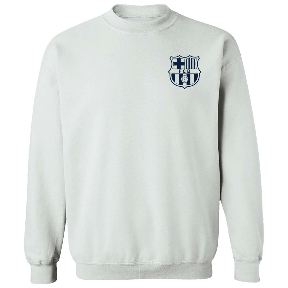 Barcelona Vive La Fete Women's Impressions Artwork Pullover Sweatshirt -  White