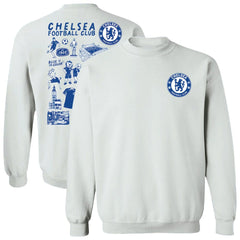 Chelsea Vive La Fete Women's Impressions Artwork Pullover Sweatshirt -  White